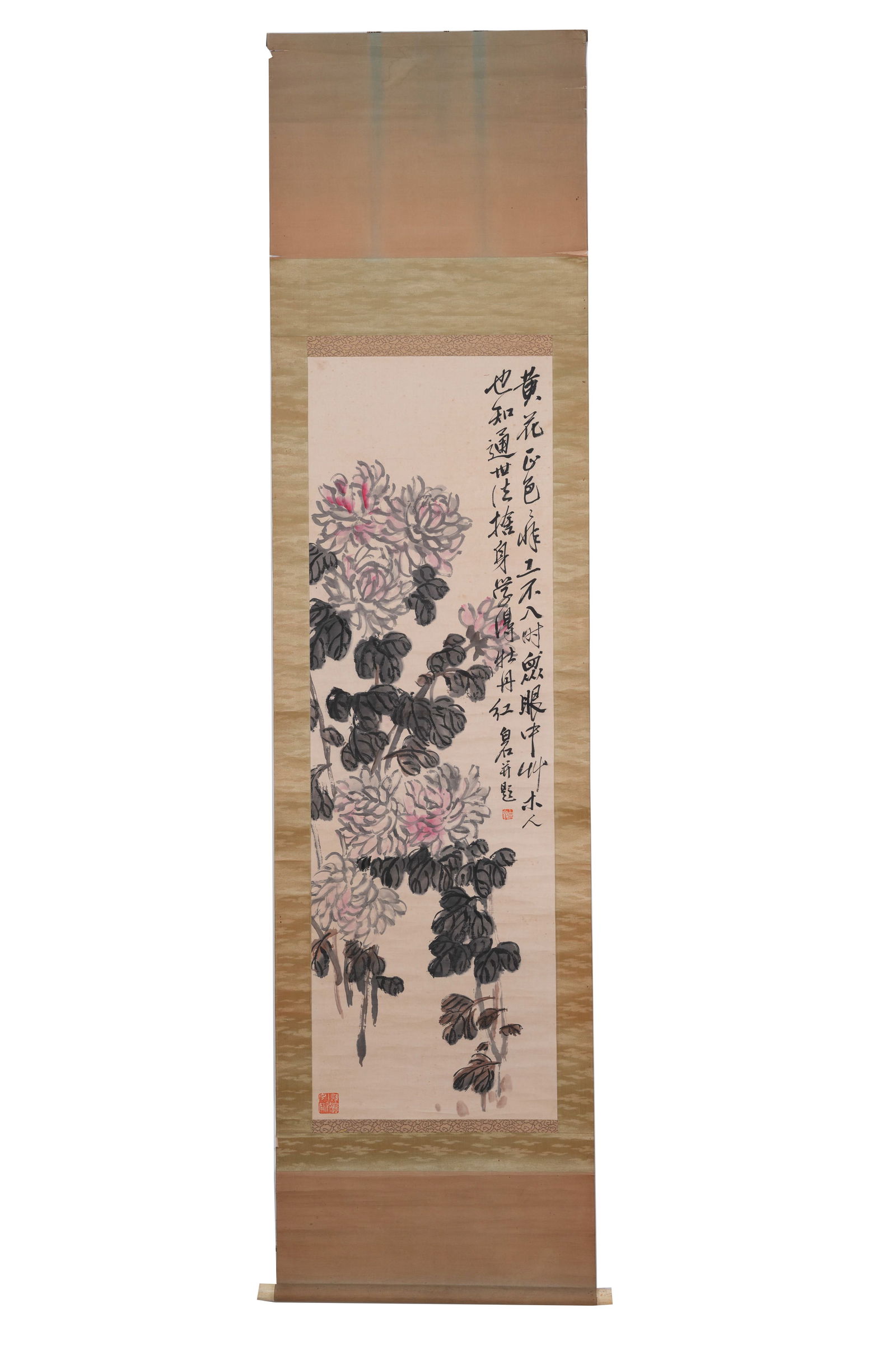A FLOWER PAINTING ON PAPER BY QI BAISHI.齊白石 (1 of 13)