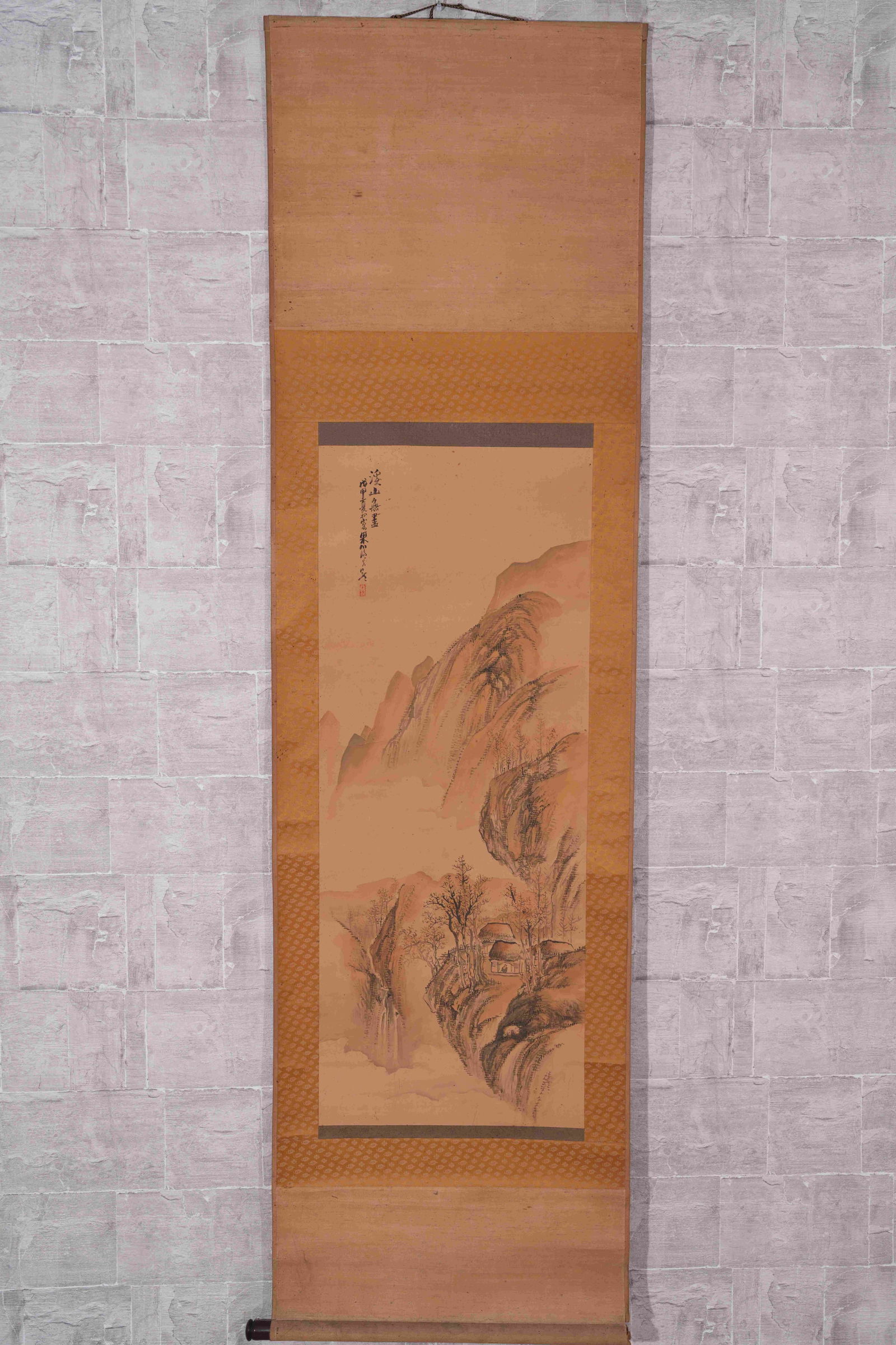 A FIGURE-AND-LANDSCAPE PAINTING ON PAPER (1 of 7)