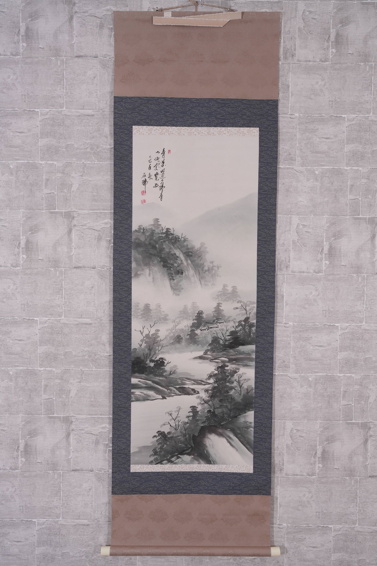 A LANDSCAPE PAINTING ON SILK (1 of 7)