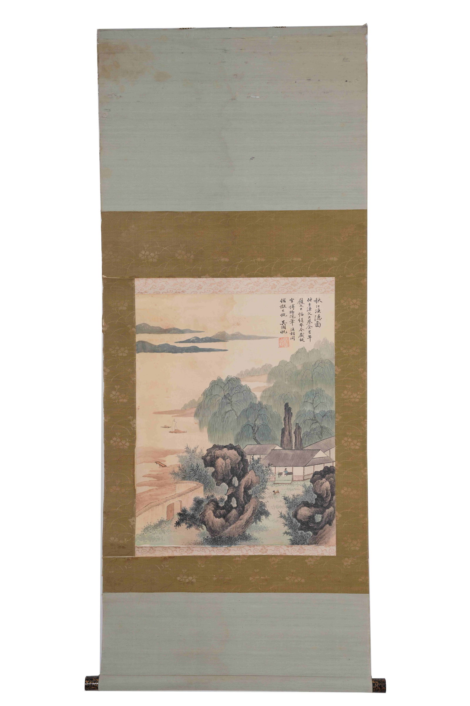 A LANDSCAPE PAINTING ON SILK BY WU HUFAN.吳湖帆 (1 of 11)