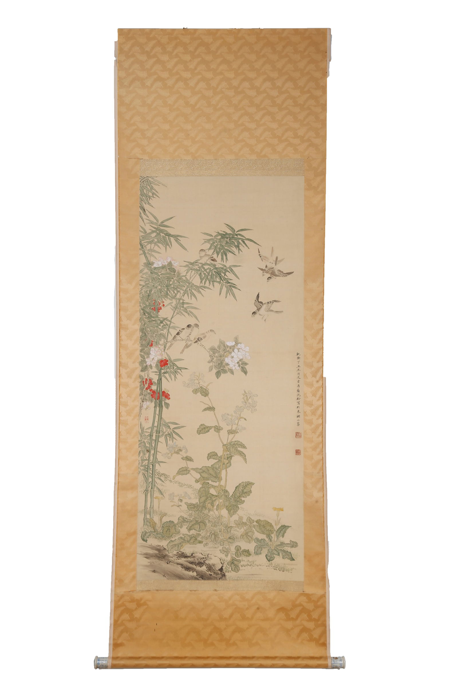 A FLOWER-AND-BIRD PAINTING ON SILK BY SHEN QUAN.沈銓 (1 of 13)