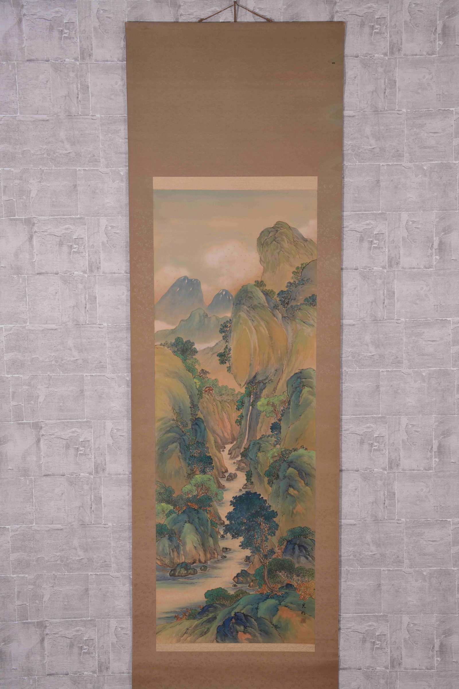 A LANDSCAPE PAINTING ON SILK (1 of 9)