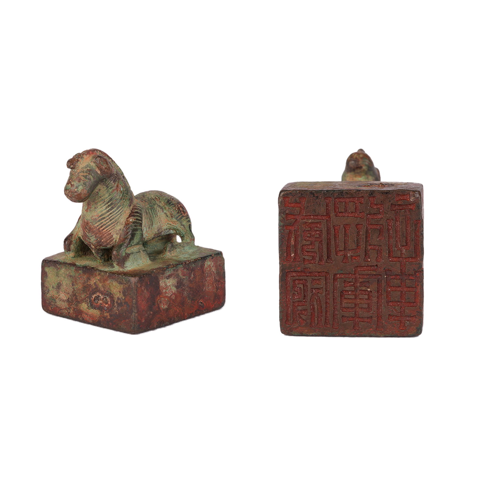 A SEAL WITH HORSE FINIAL, SIXTEEN KINGDOMS PERIOD (1 of 7)