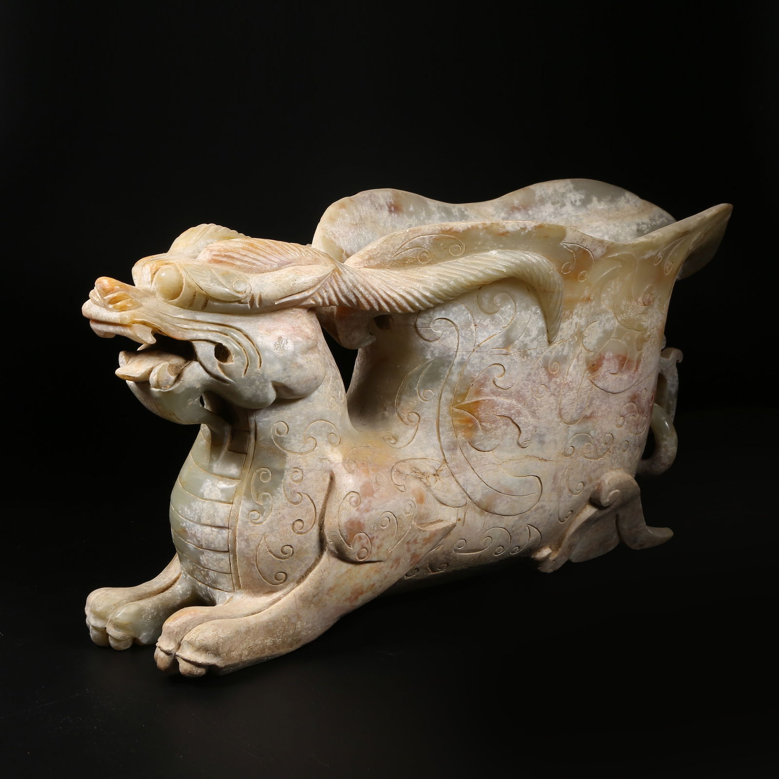 A HIGH-ANTIQUITY JADE SHENG ZUN (RITUAL VESSEL) (1 of 9)