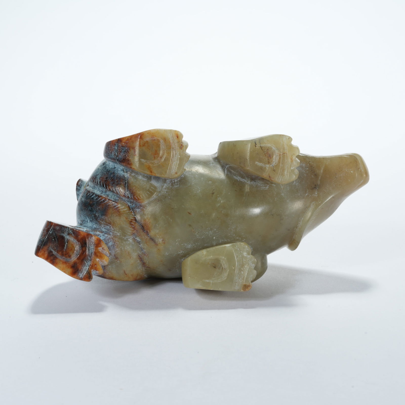 A HETIAN JADE BEAR FIGURINE - 10