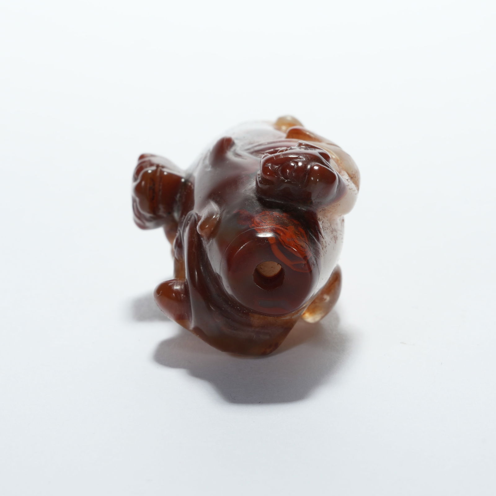 A AGATE PENDANT WITH BEAST PATTERN - 6