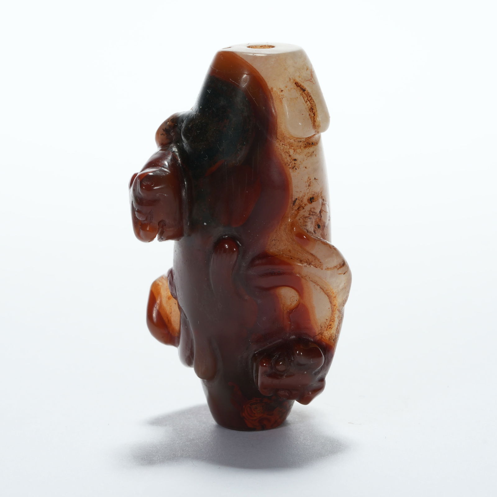 A AGATE PENDANT WITH BEAST PATTERN - 7