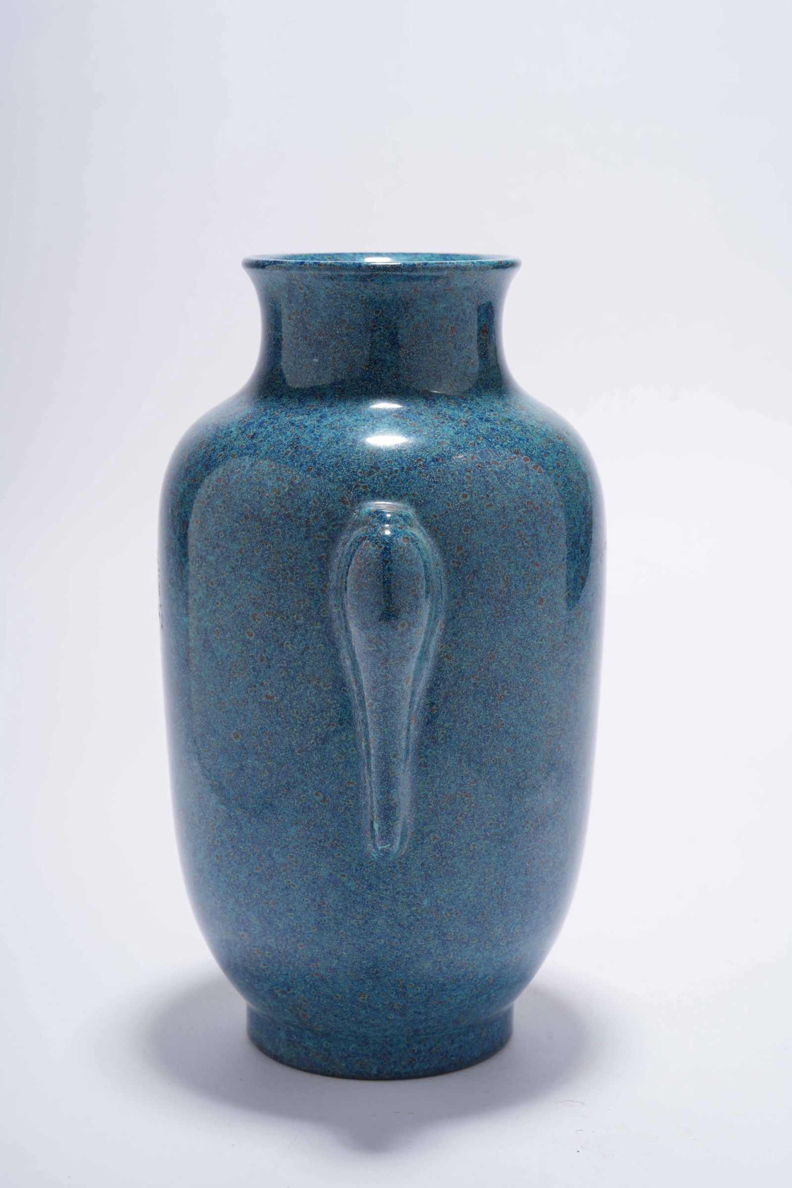 A JUN GLAZE TWIN-HANDLED LANTERN VASE - 6