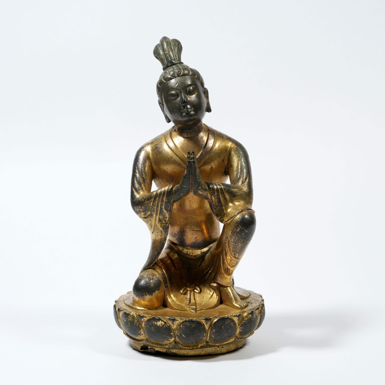 A GILT-BRONZE FIGURE OF AN OFFERING BODHISATTVA (1 of 12)