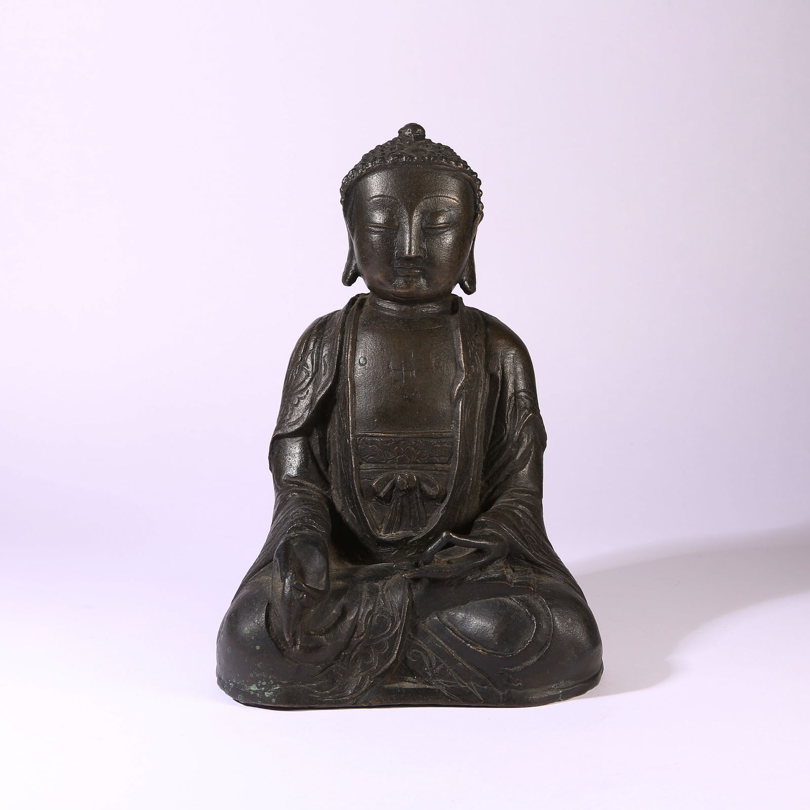 A BRONZE FIGURE OF BHAISAJYAGURU (MEDICINE BUDDHA) (1 of 8)
