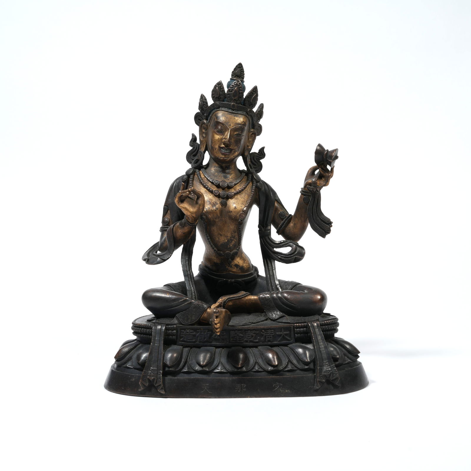 A GILT-BRONZE BUDDHA FIGURE (1 of 9)