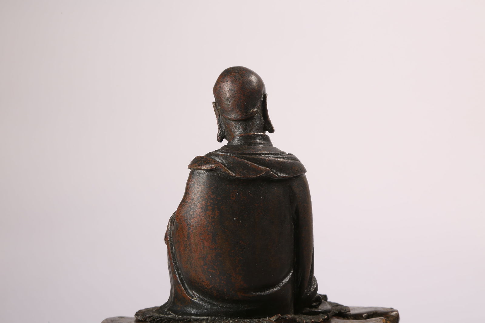 A BRONZE SEATED ARHAT - 5