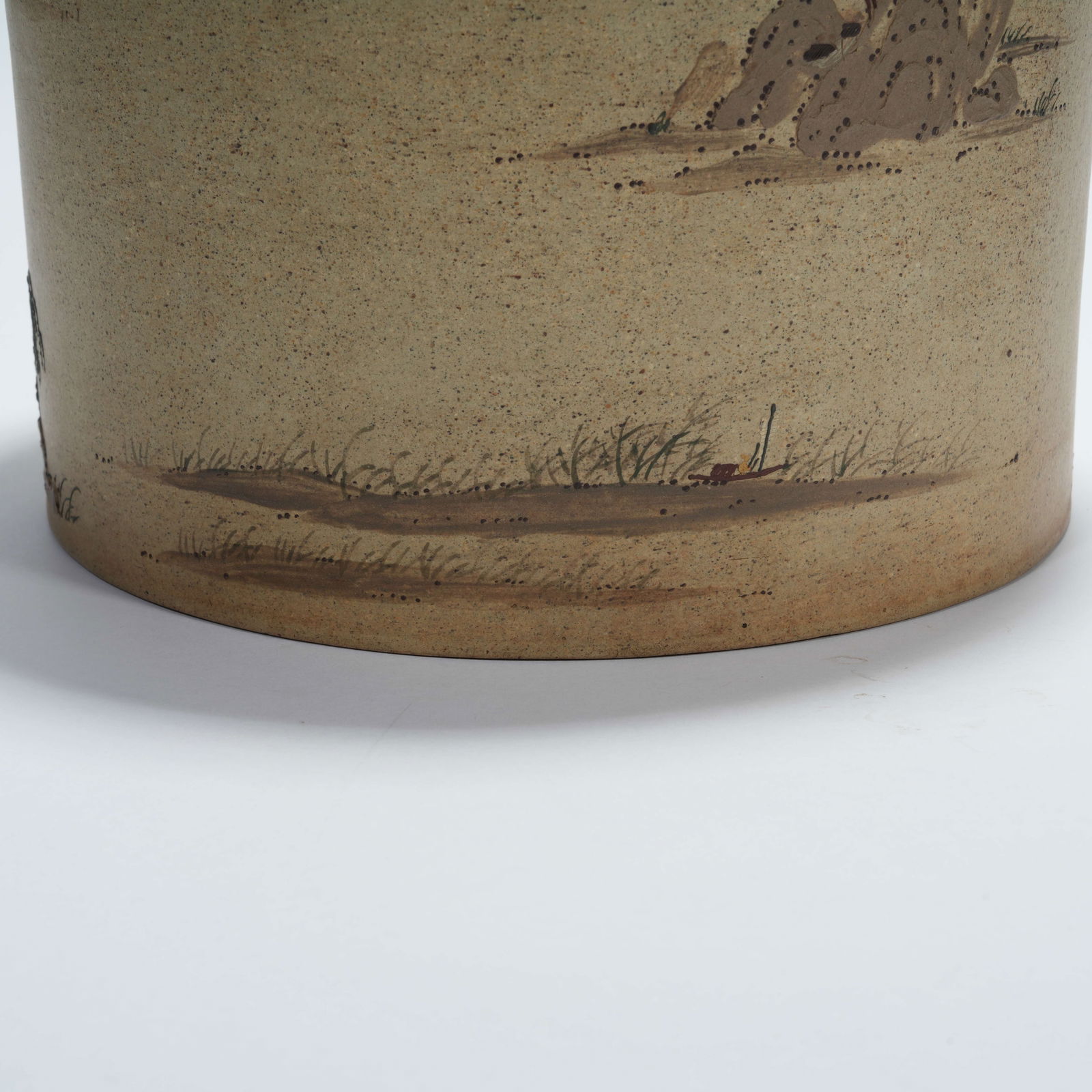A ZISHA LANDSCAPE-PATTERN BRUSH POT - 7