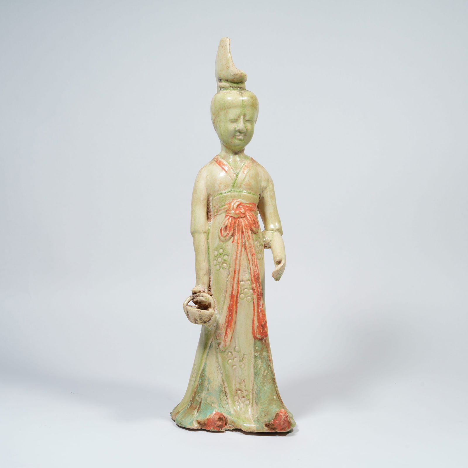 A TANG SANCAI FIGURE OF A COURT LADY (1 of 10)