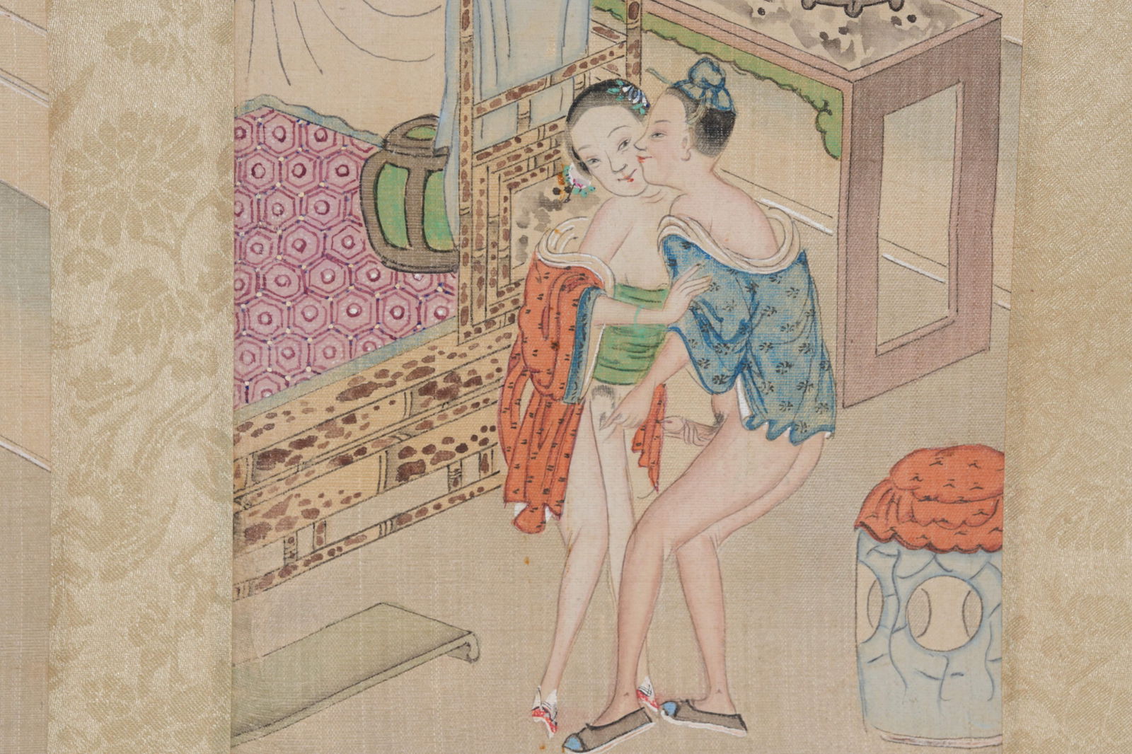 A SPRING PALACE HANDSCROLL ON SILK BY ANONYMOUS. - 6