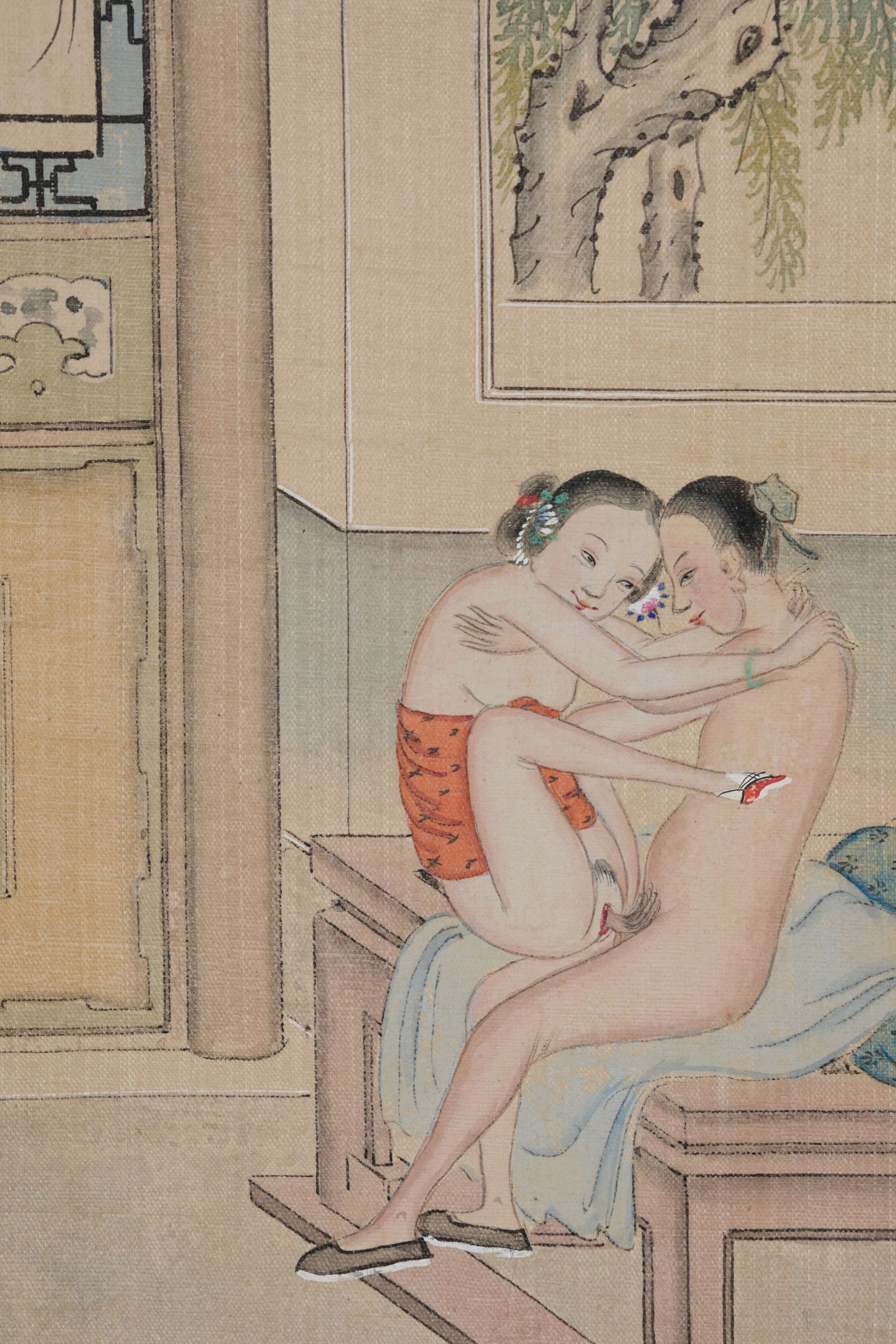 A SPRING PALACE HANDSCROLL ON SILK BY ANONYMOUS. - 9