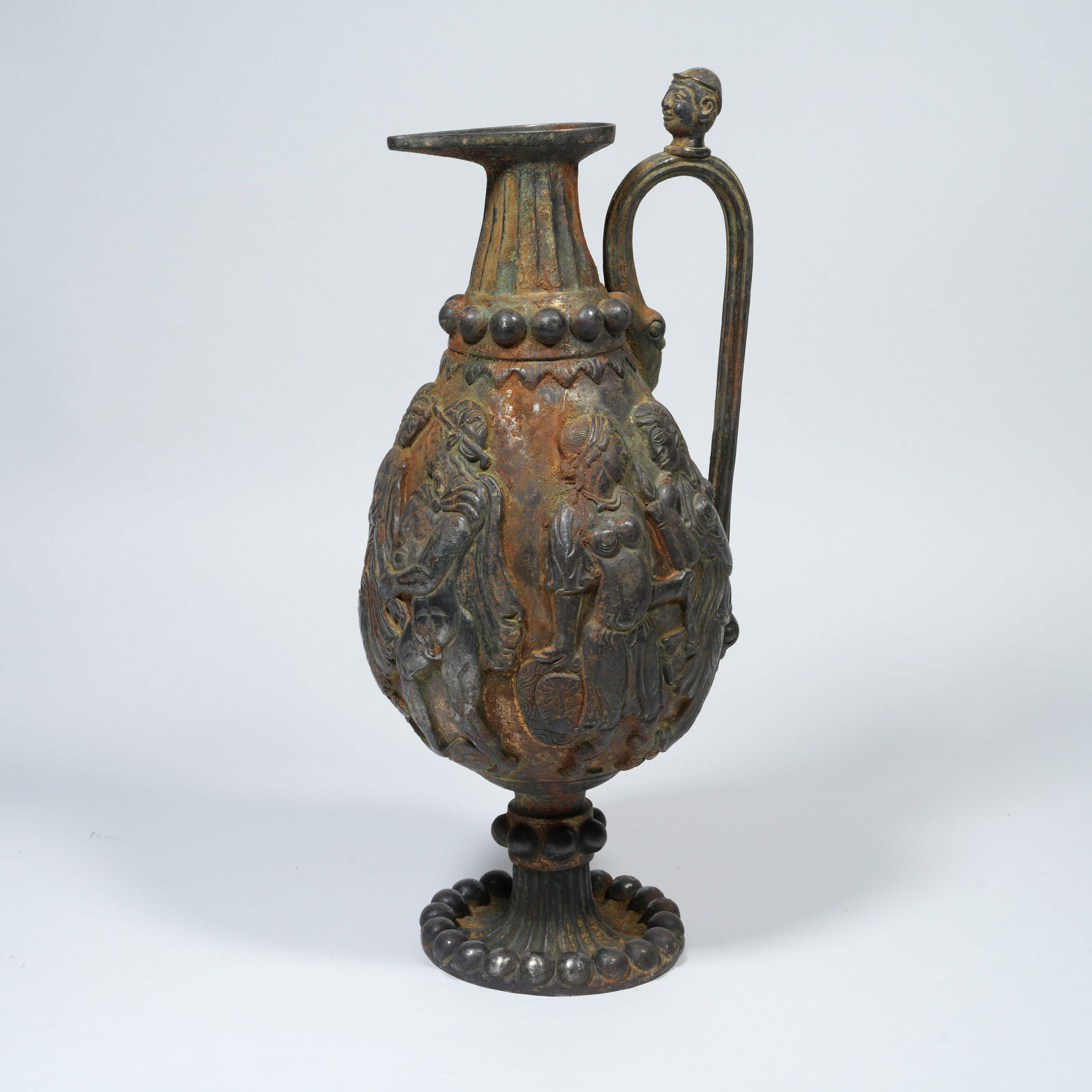 A SILVER EWER WITH FIGURE NARRATIVE DECORATION (1 of 9)