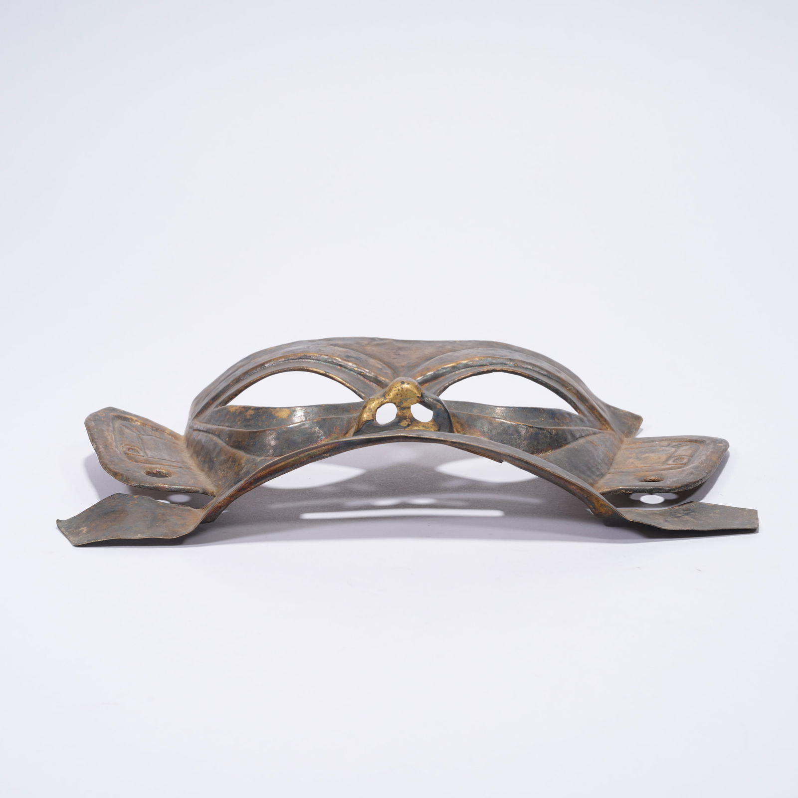 A GILT SILVER MASK - 5