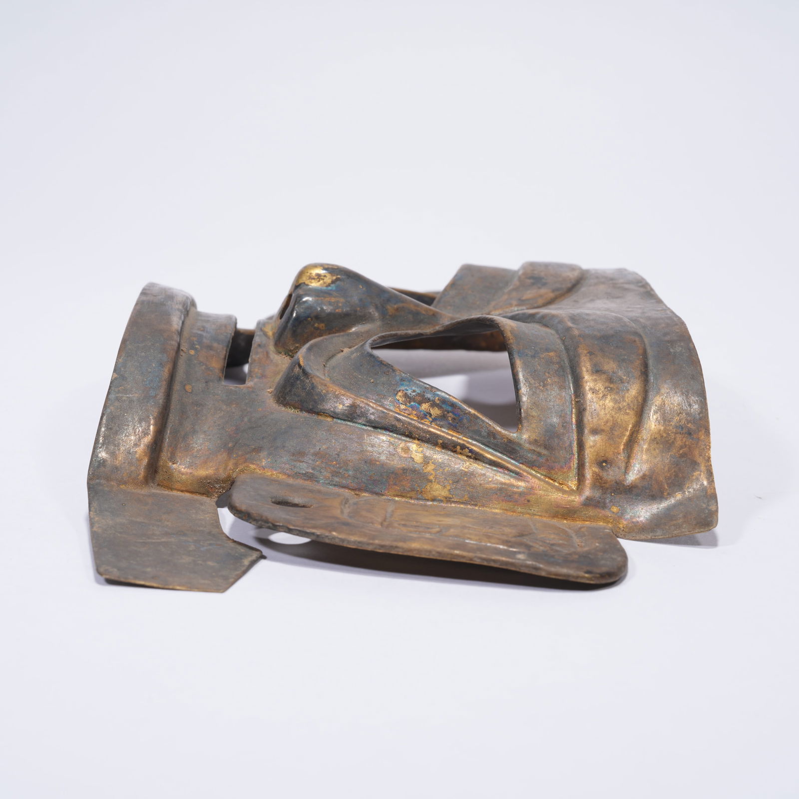 A GILT SILVER MASK - 6