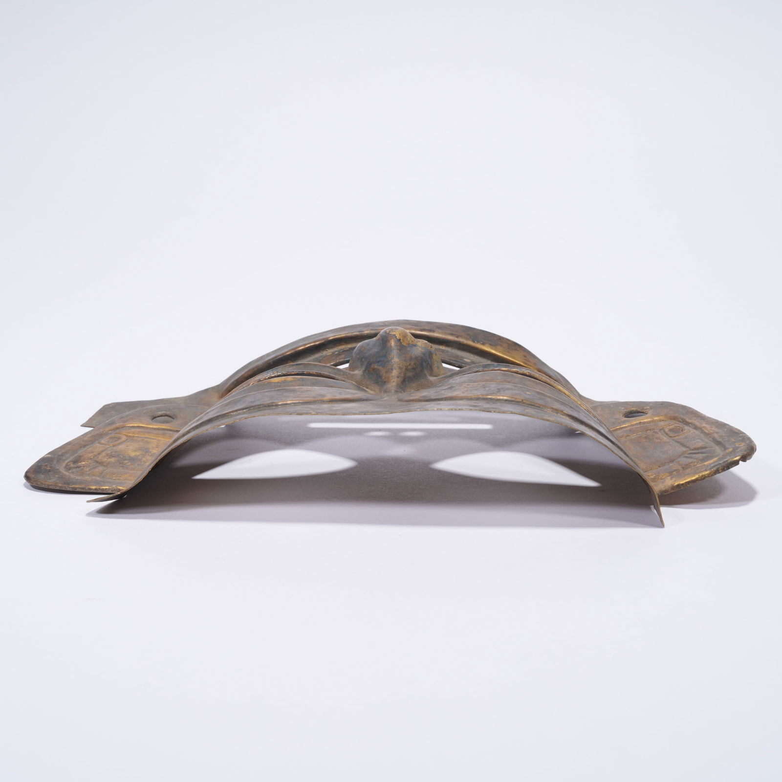 A GILT SILVER MASK - 7