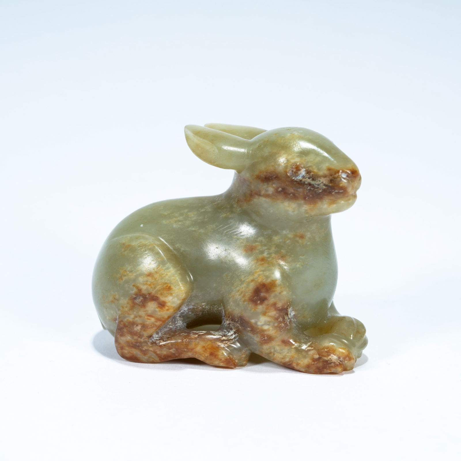 A HETIAN JADE CARVED RABBIT-FORM ORNAMENT (1 of 8)