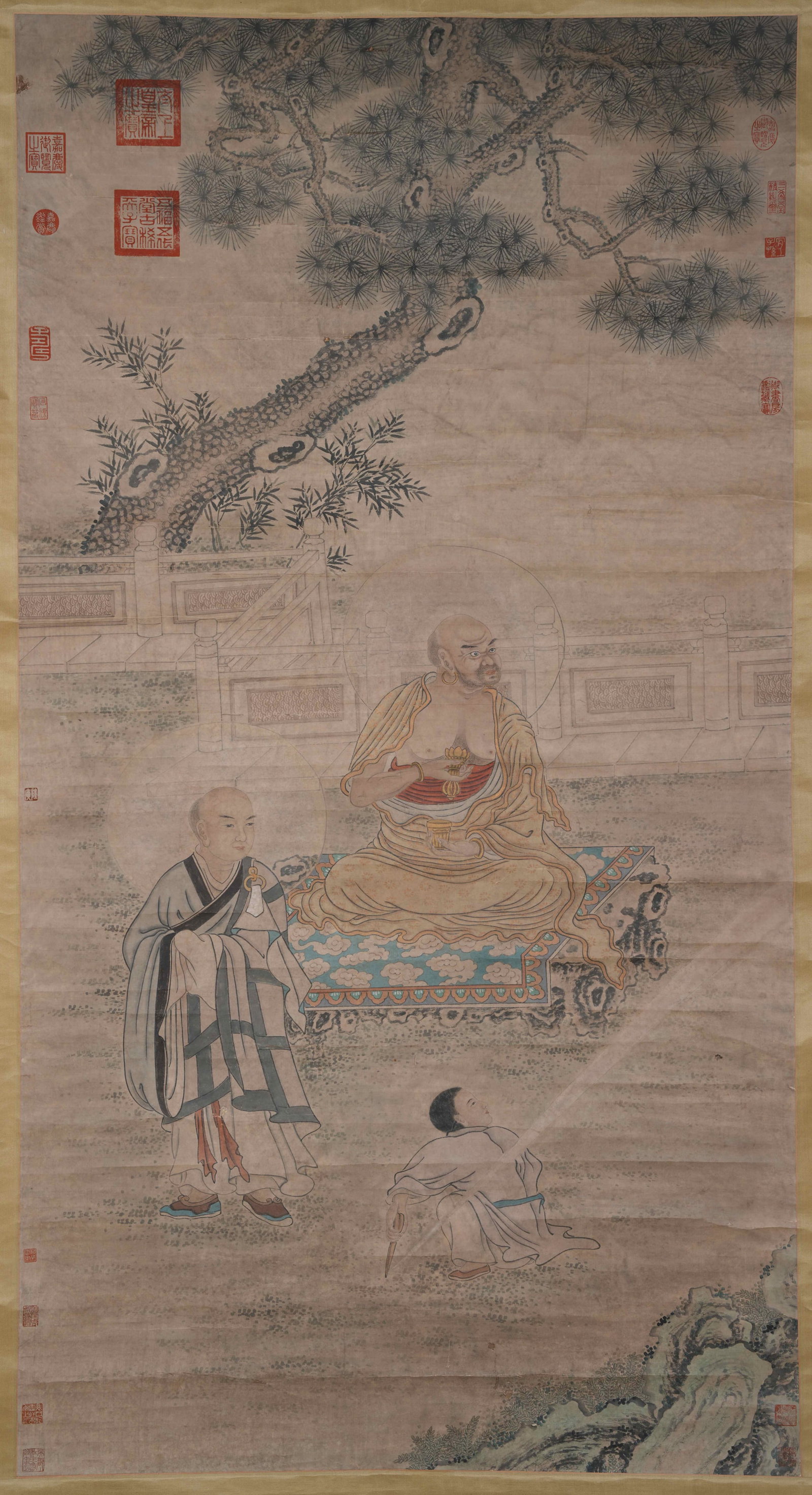 A LUOHAN PAINTING ON PAPER BY ANONYMOUS.: Luohan Painting on Paper by Anonymous.
