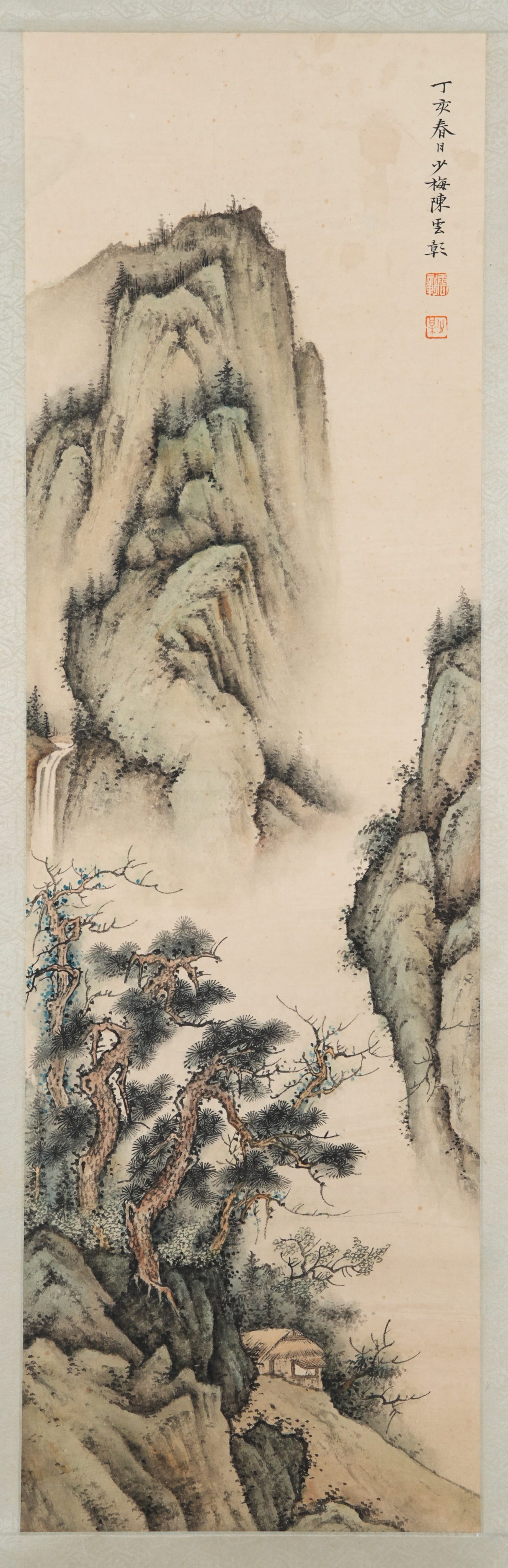 A LANDSCAPE PAINTING ON PAPER BY CHEN SHAOMEI.陳少梅 (1 of 10)
