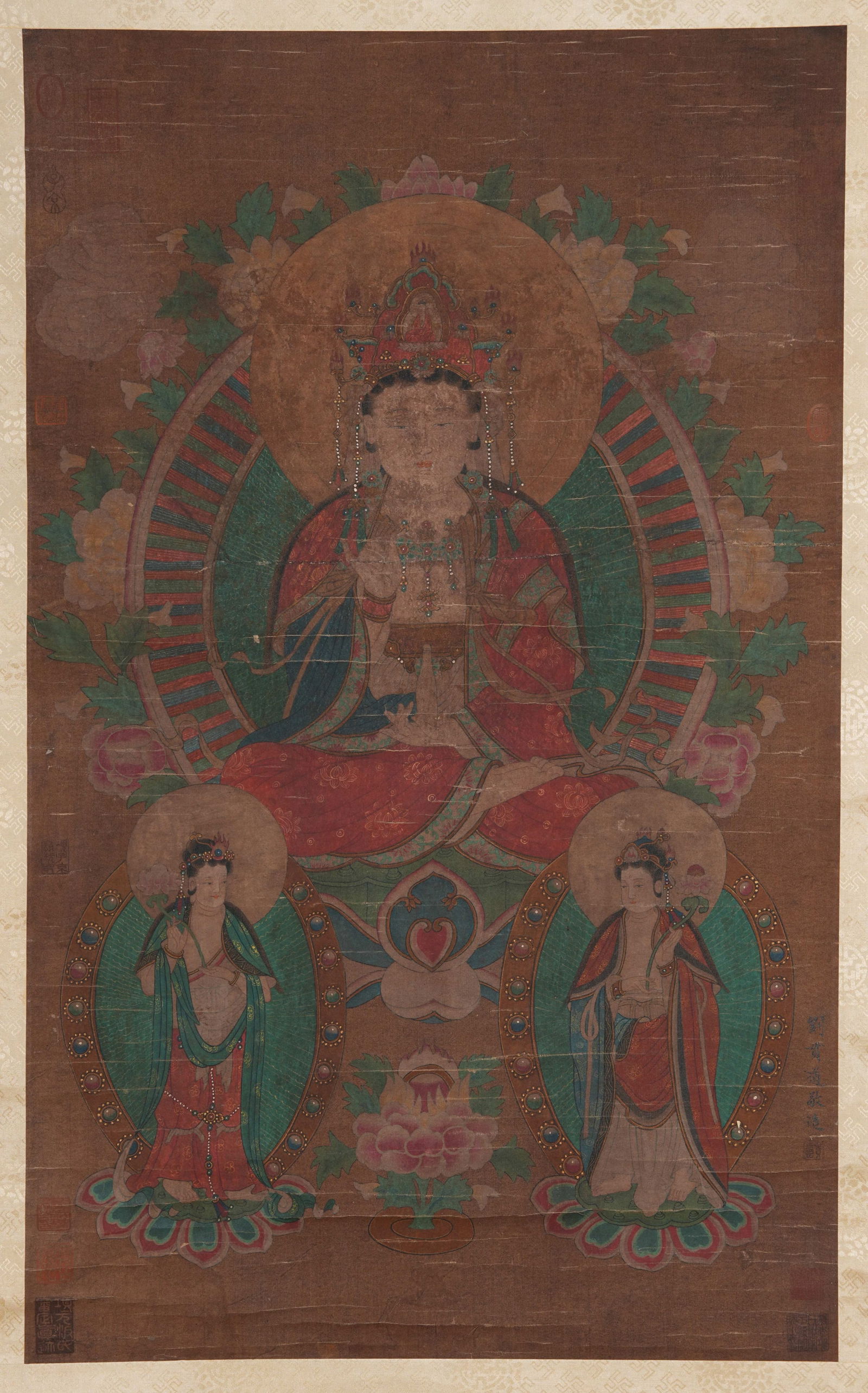 A GUANYIN BODHISATTVA PAINTING ON SILK BY LIU GUANDAO.劉貫道 (1 of 10)