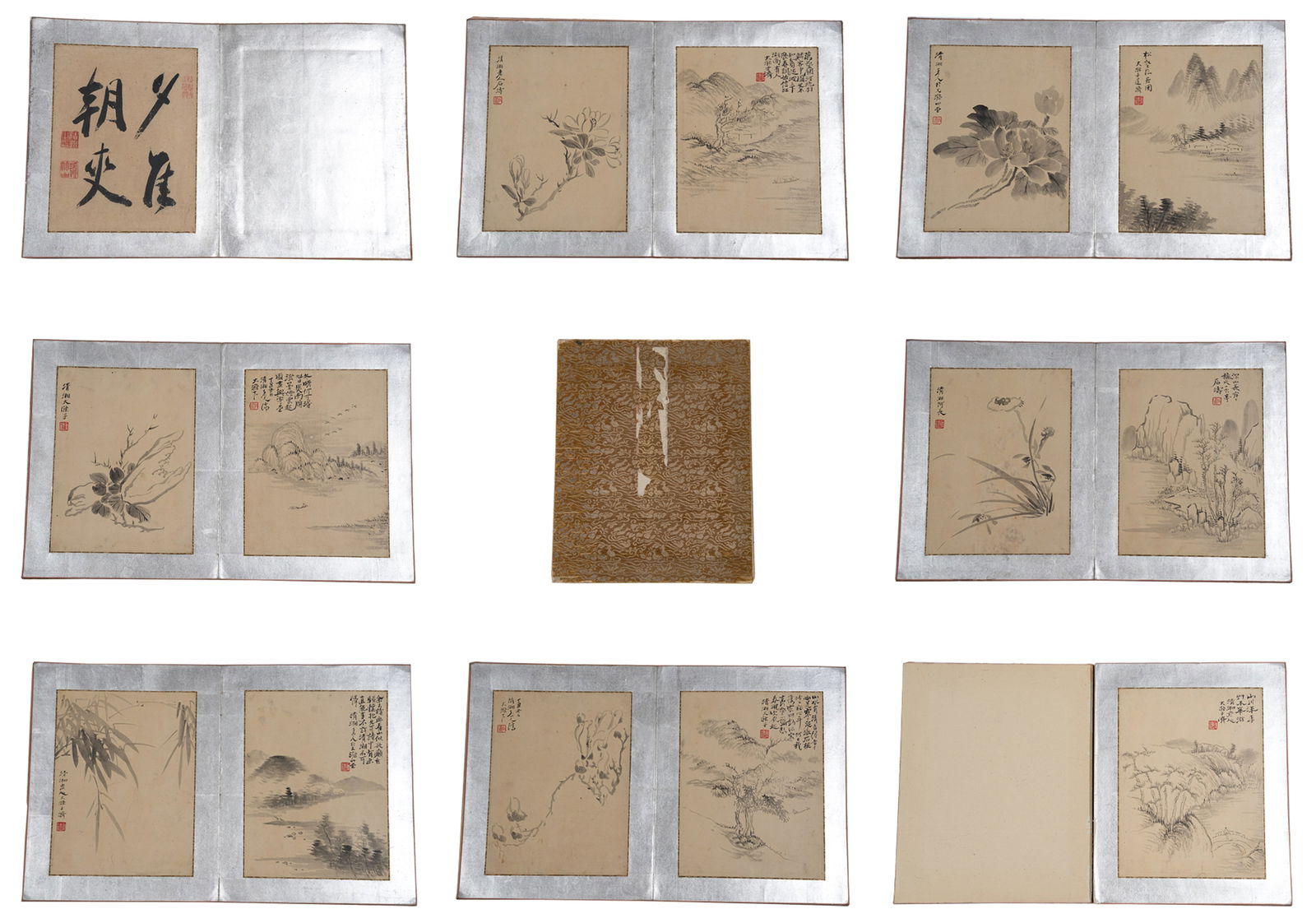 A LANDSCAPE AND FLOWER PAINTING ALBUM ON PAPER BY SHITAO (7 LEAVES).石濤 (1 of 11)