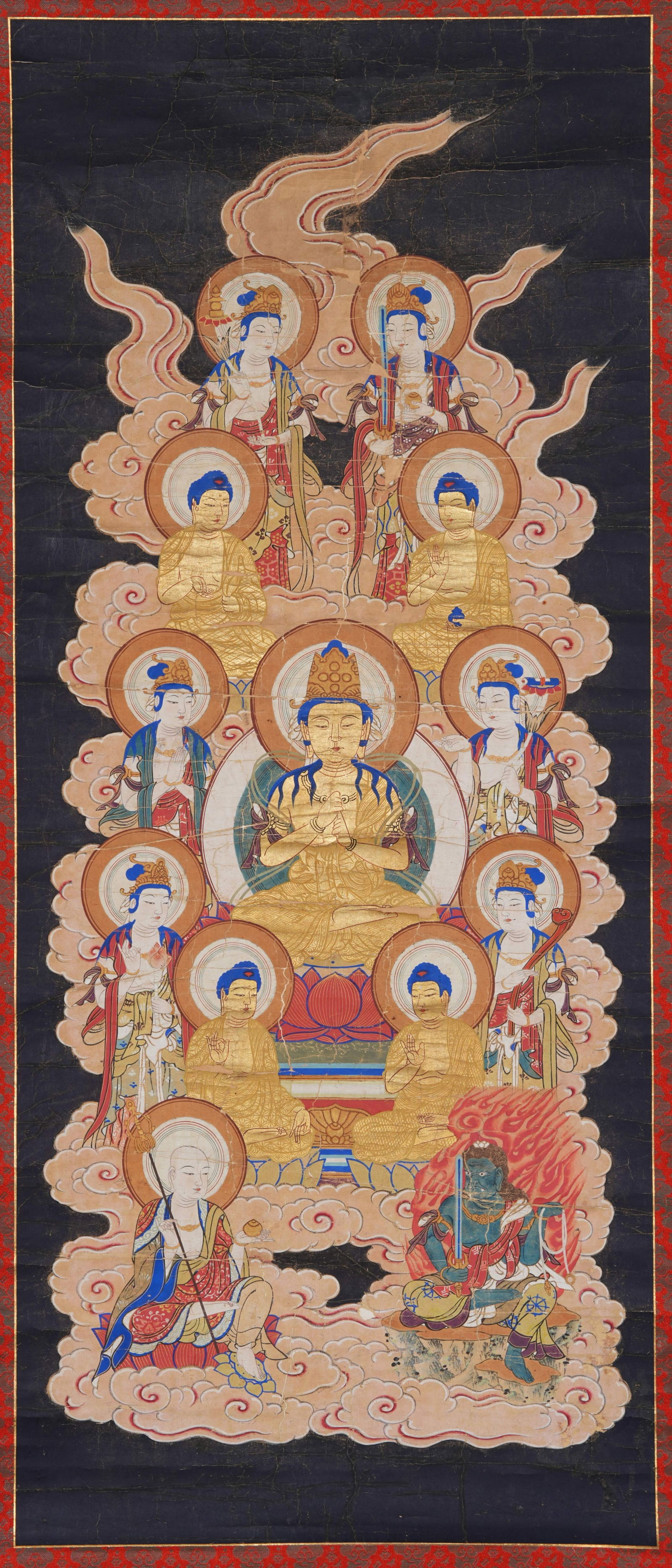 A VAIROCANA BUDDHA PAINTING ON PAPER BY ANONYMOUS. (1 of 10)