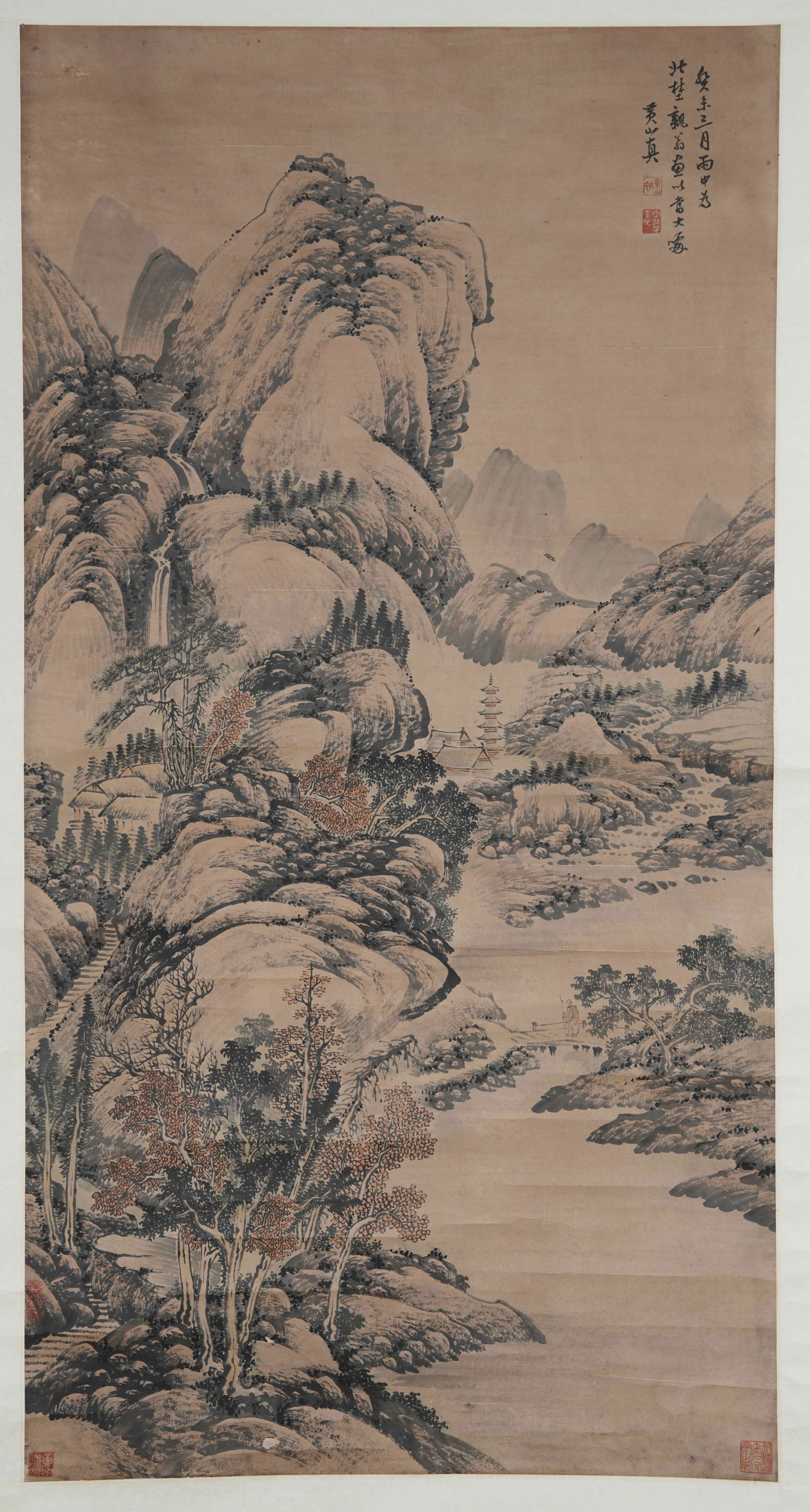 A LANDSCAPE PAINTING ON PAPER BY QIN WENG.親翁 (1 of 10)