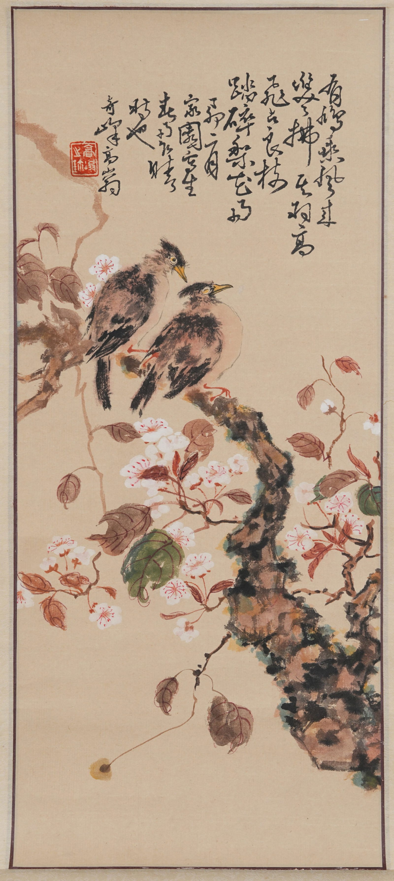 A FLOWER-AND-BIRD PAINTING ON PAPER BY GAO QIFENG.高奇峰 (1 of 10)
