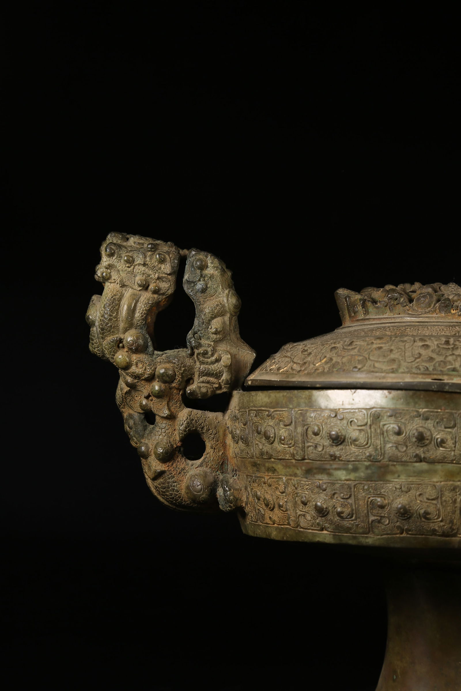 A BRONZE DOU (FOOD CONTAINER) - 3