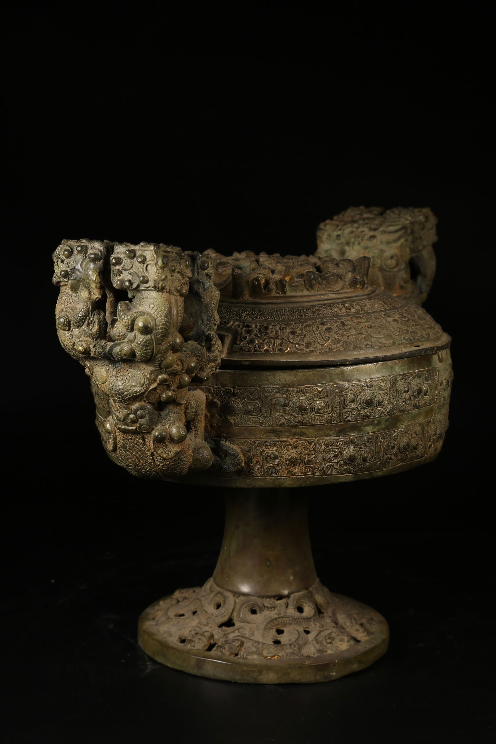 A BRONZE DOU (FOOD CONTAINER) - 5