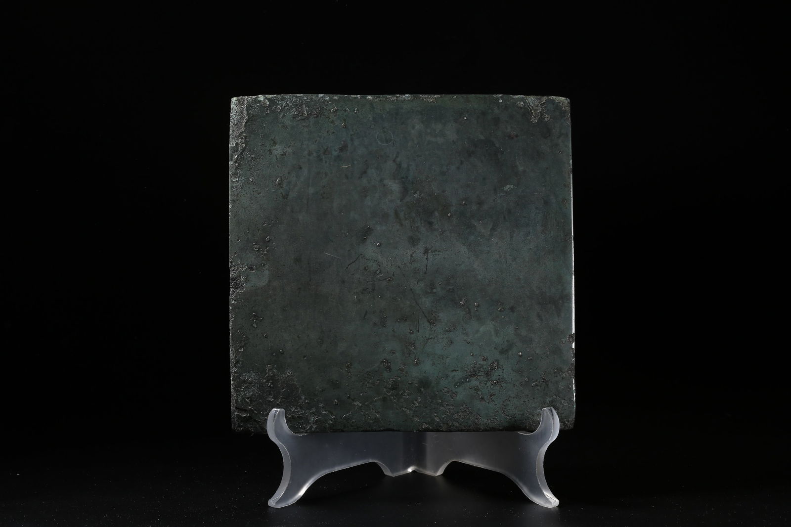 A BRONZE SQUARE MIRROR WITH BEAST-FACE PATTERN - 8