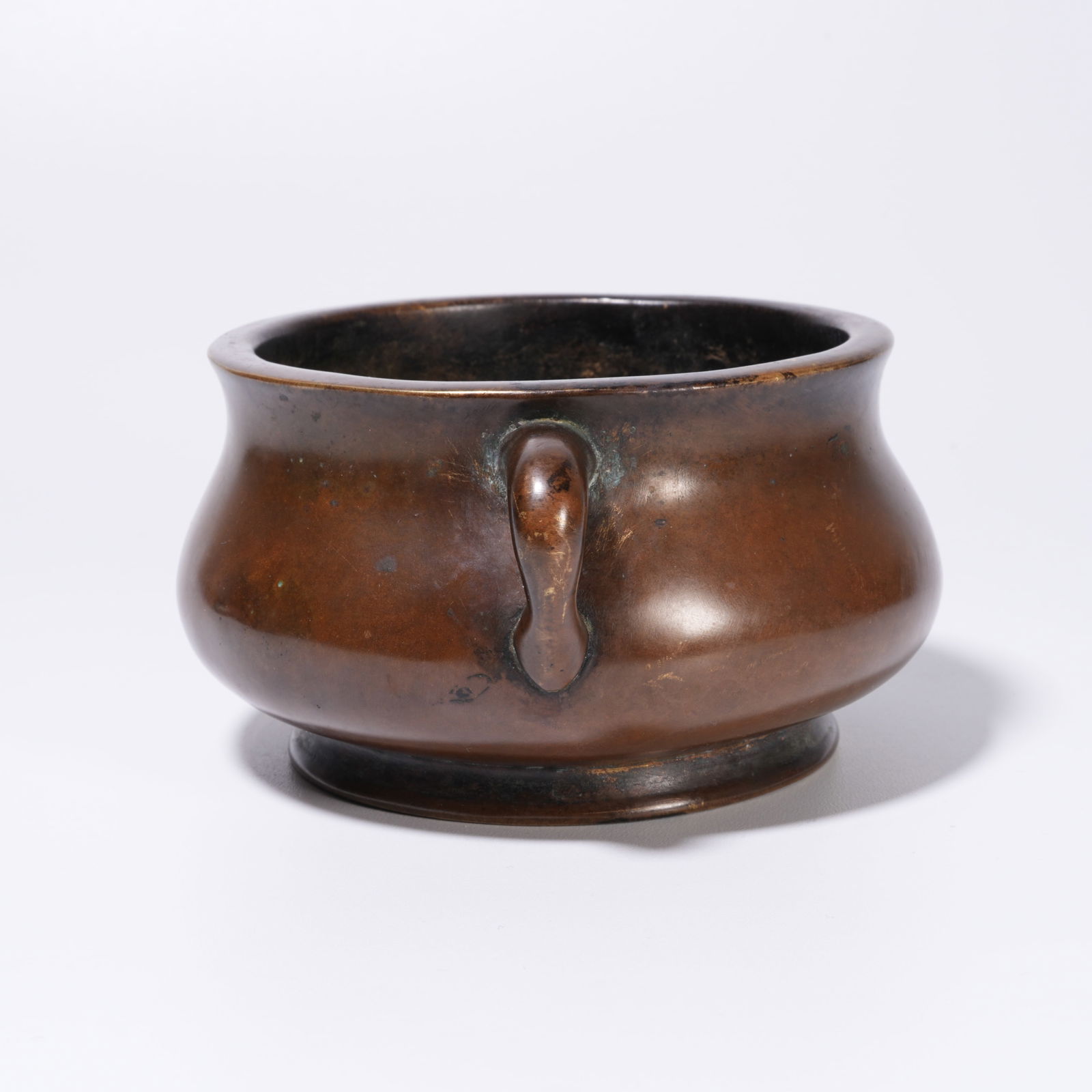 A BRONZE DOUBLE-HANDLED CENSER - 2