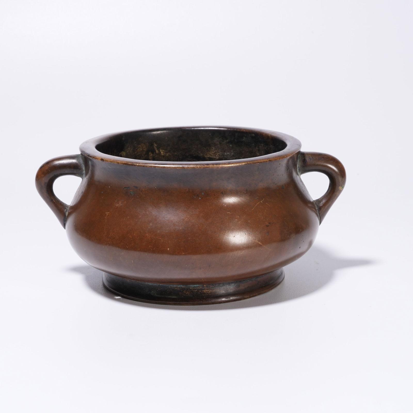 A BRONZE DOUBLE-HANDLED CENSER - 3