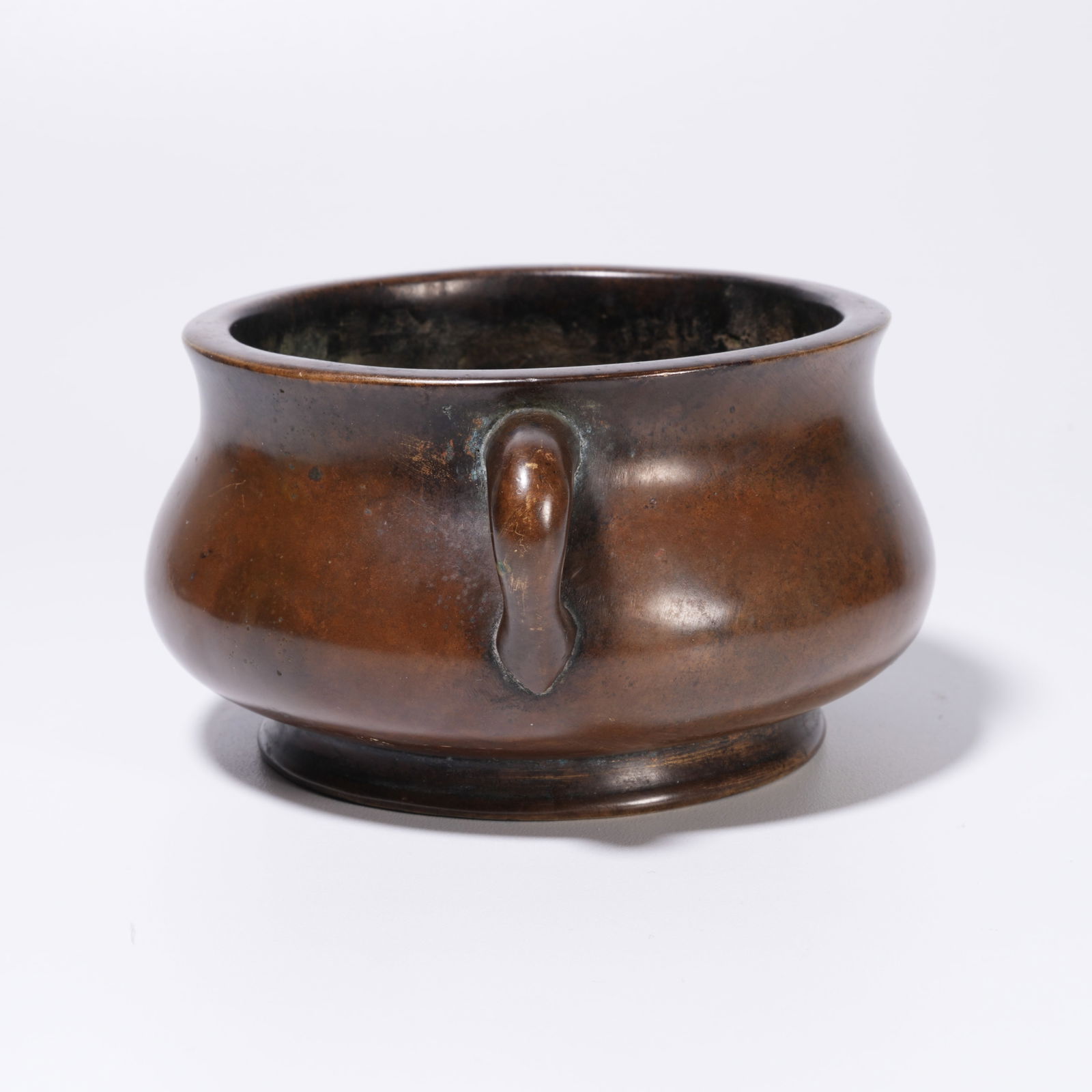 A BRONZE DOUBLE-HANDLED CENSER - 4
