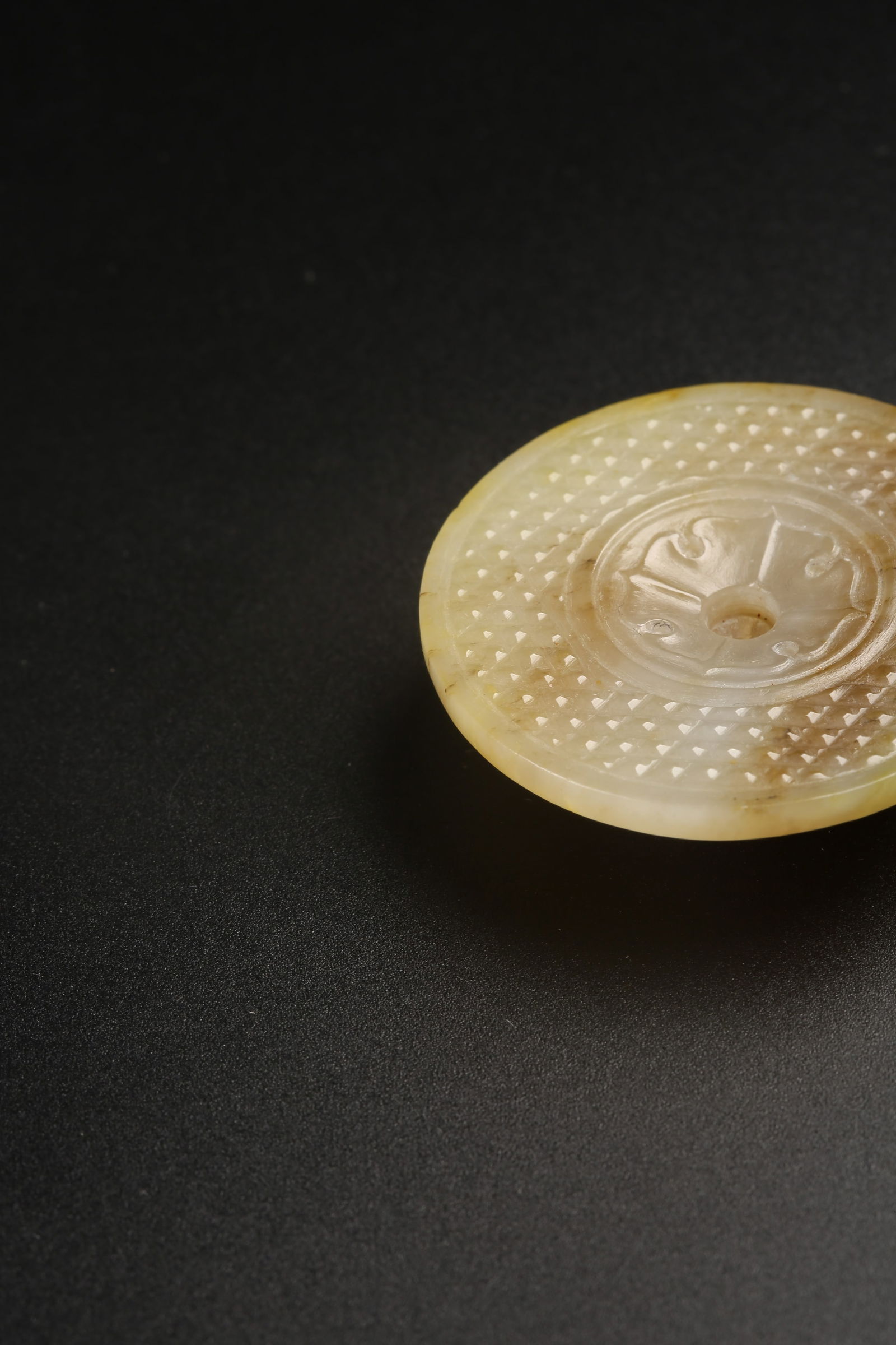 A ARCHAIC JADE RING-SHAPED OBJECT - 5