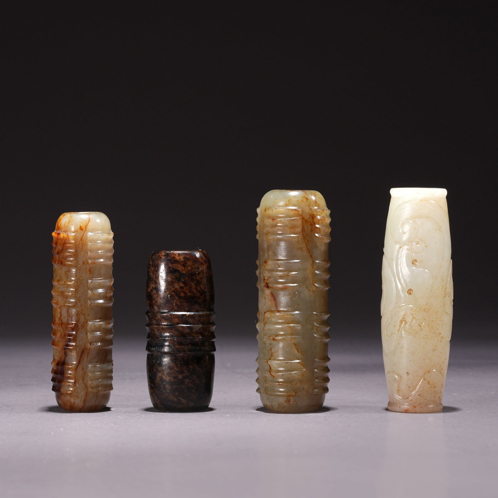 A SET OF HETIAN JADE RITUAL BLADES (LEZI): Set of Hetian Jade Ritual Blades (Lezi)