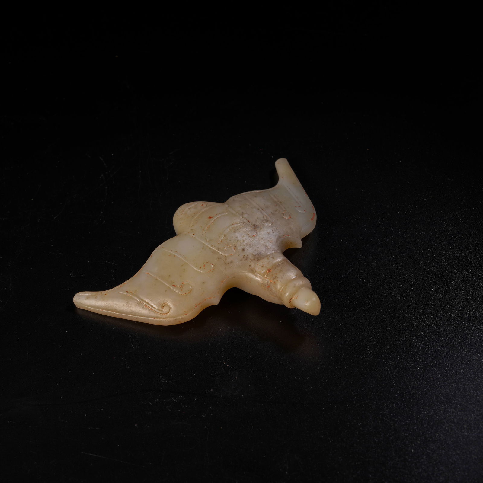 A ANCIENT JADE JIAHE CULTURE EAGLE PENDANT: Ancient Jade Jiahe Culture Eagle Pendant