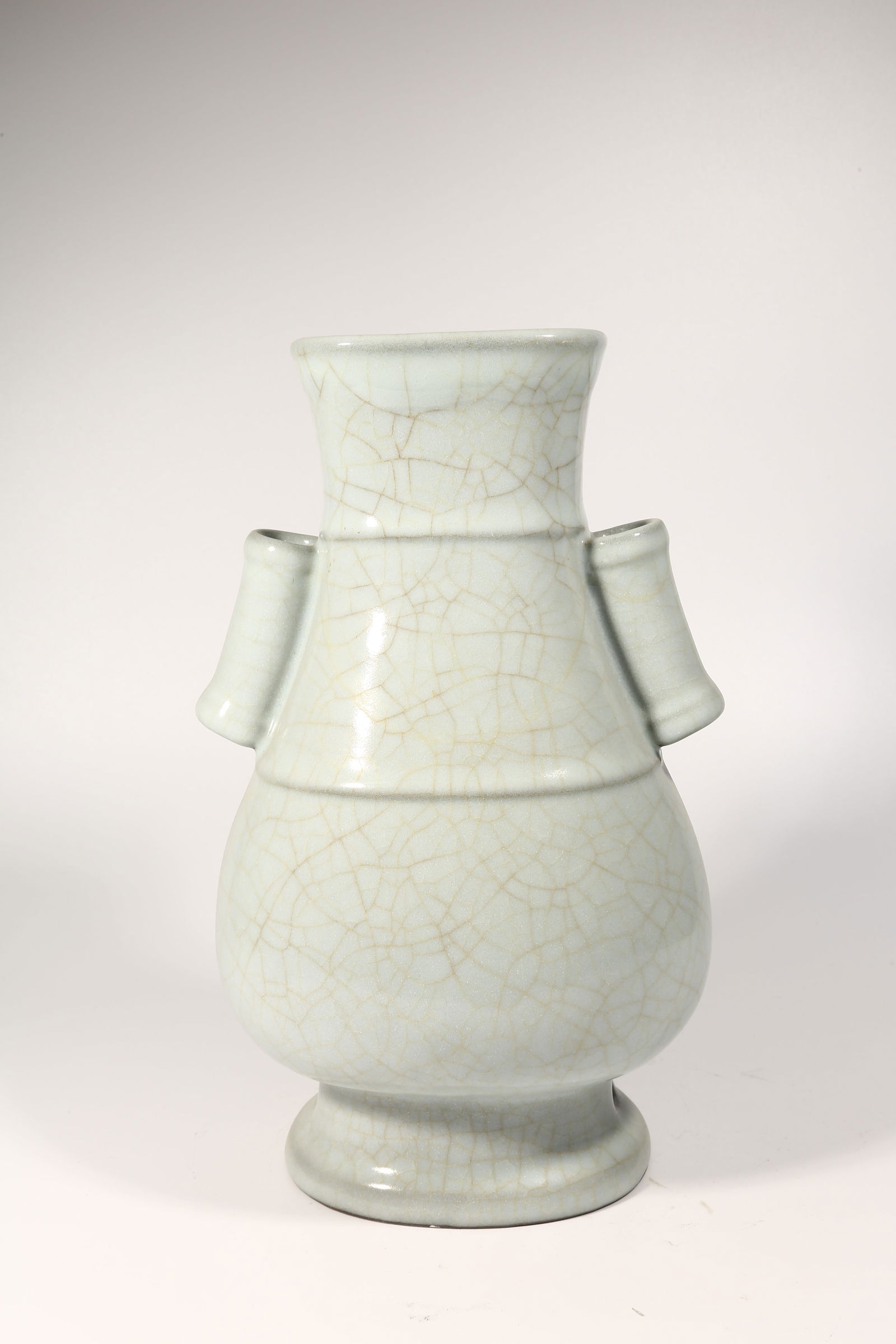 A OFFICIAL KILN LOOP-HANDLED VASE - 6