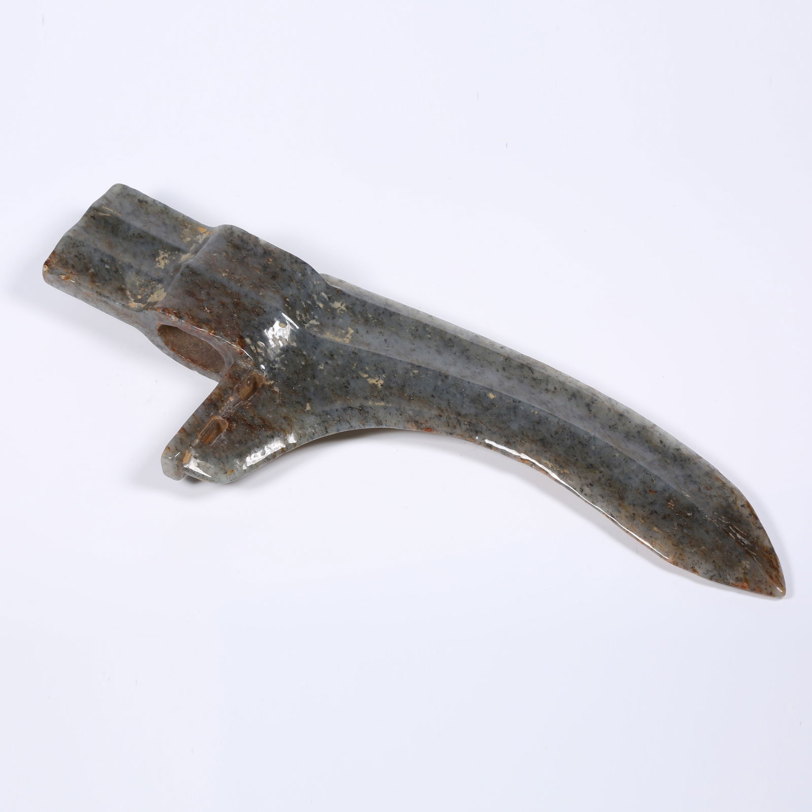 A ARCHAIC JADE GE (HALBERD): Archaic Jade Ge (Halberd)