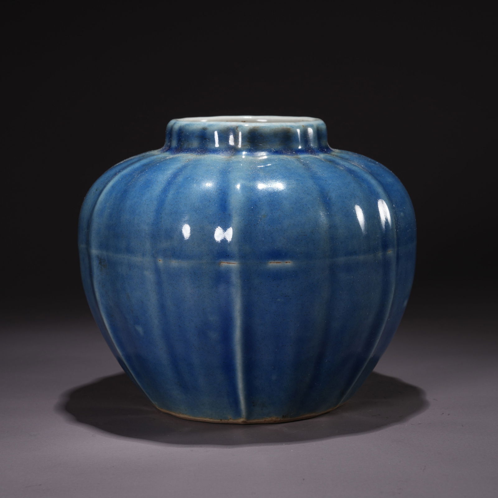 A BLUE-GLAZED JAR - 2