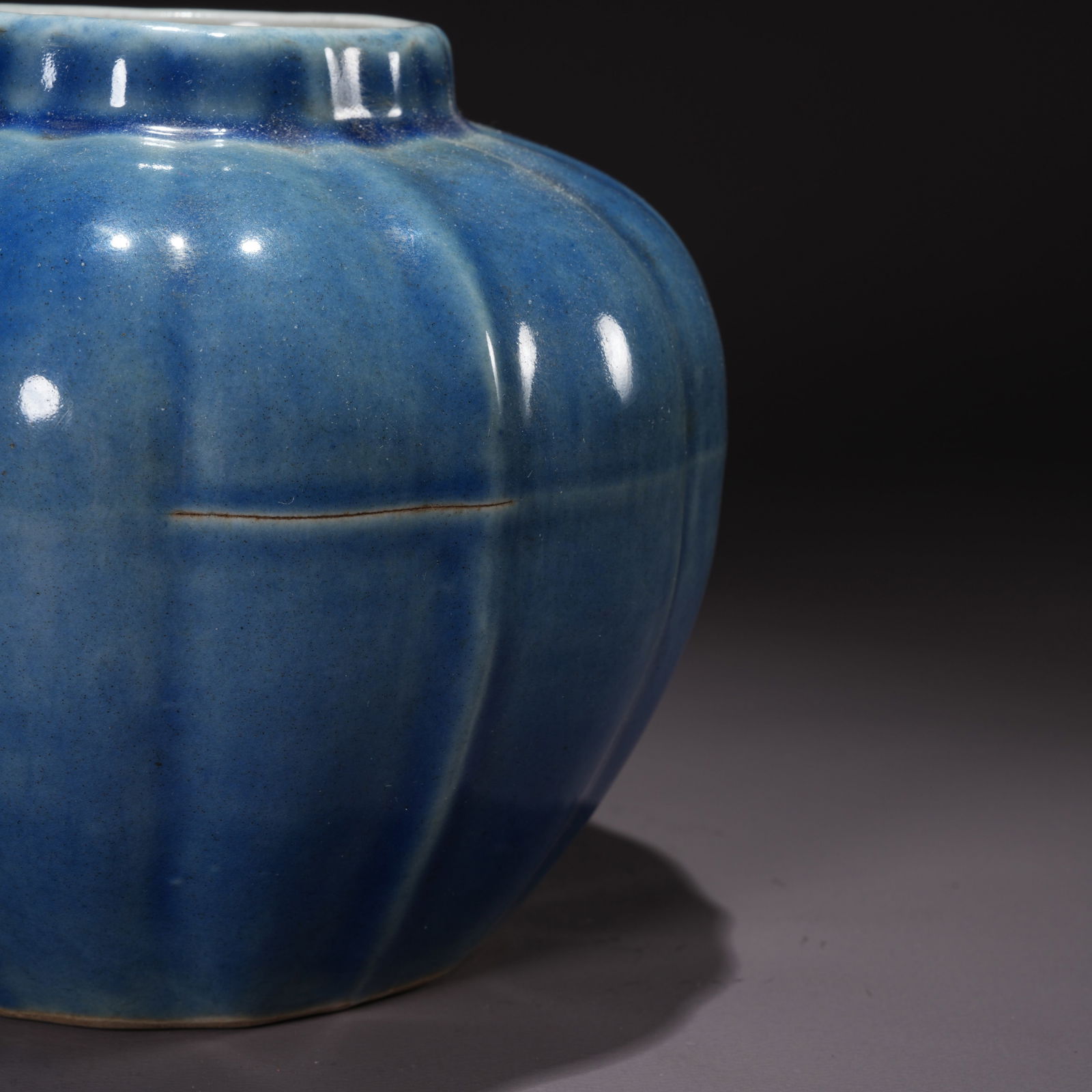 A BLUE-GLAZED JAR - 5