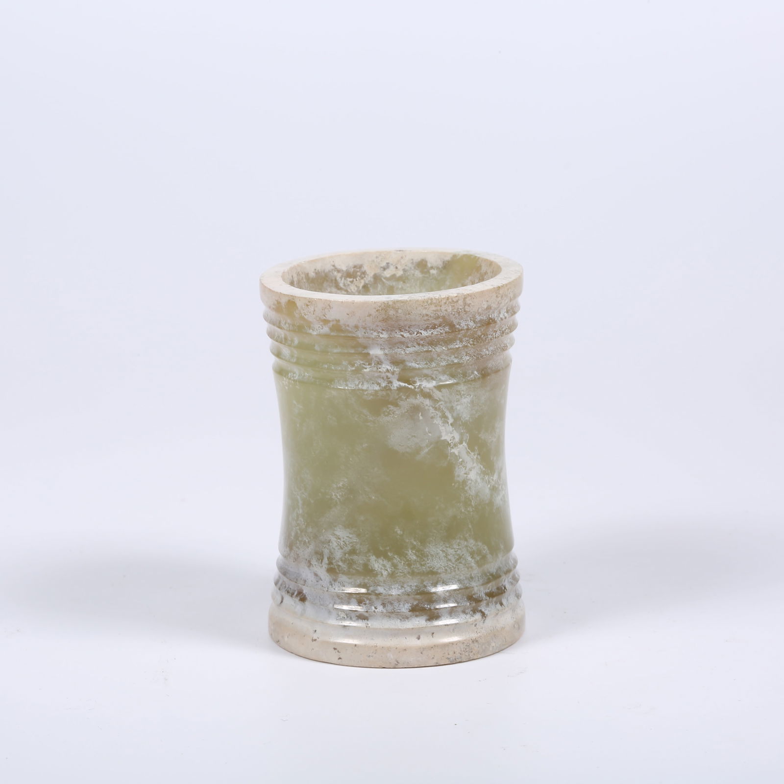 A ARCHAIC JADE HOOP-SHAPED OBJECT: Archaic Jade Hoop-Shaped Object