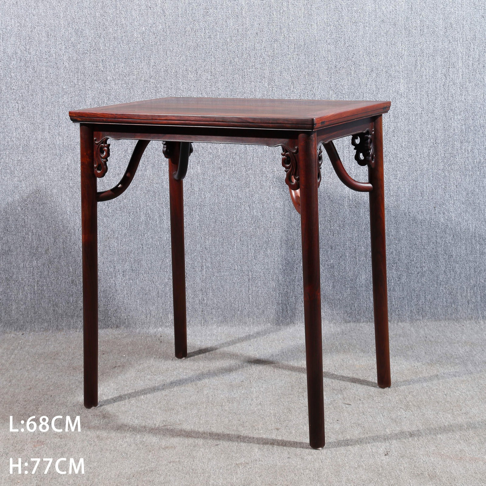 A ZITAN WOOD CARVED TEA TABLE (1 of 10)