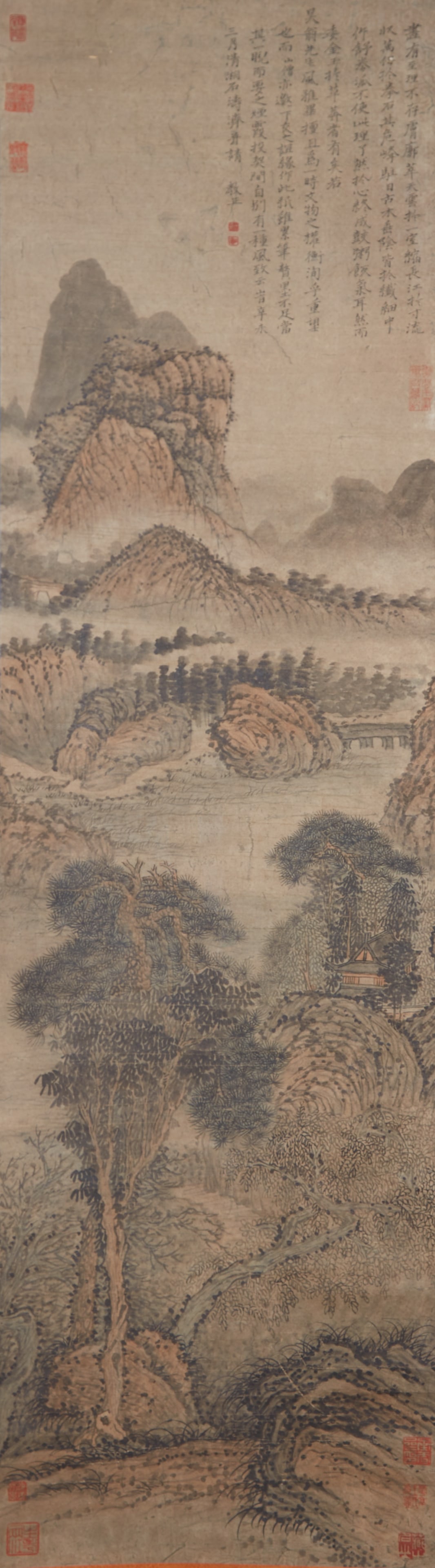 A LANDSCAPE PAINTING ON PAPER BY SHITAO.石濤 (1 of 10)