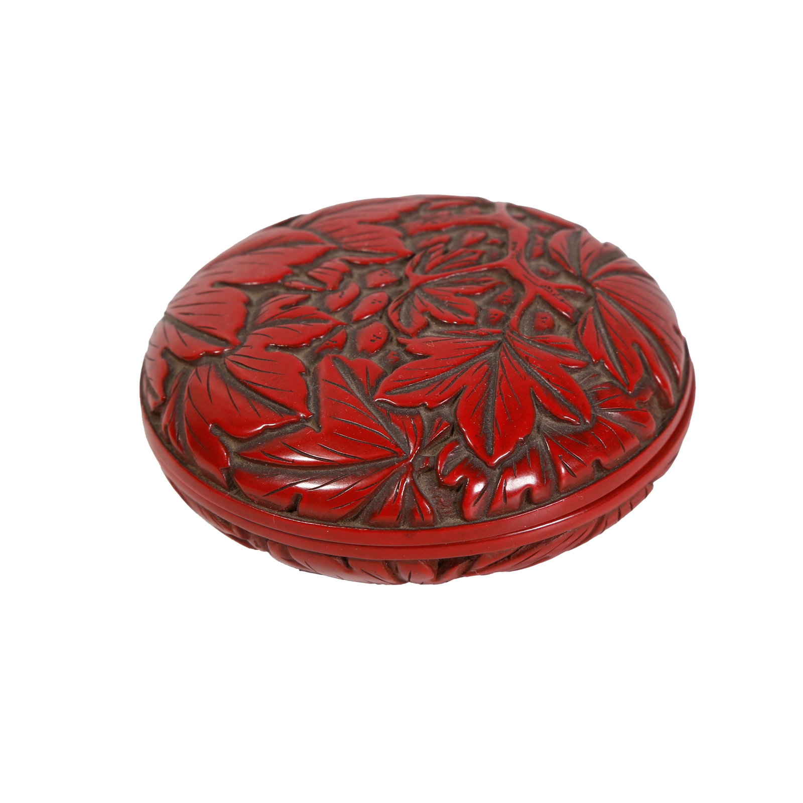 CARVED MAPLE LEAF PATTERN COVER BOX, QING DYNASTY (1 of 10)