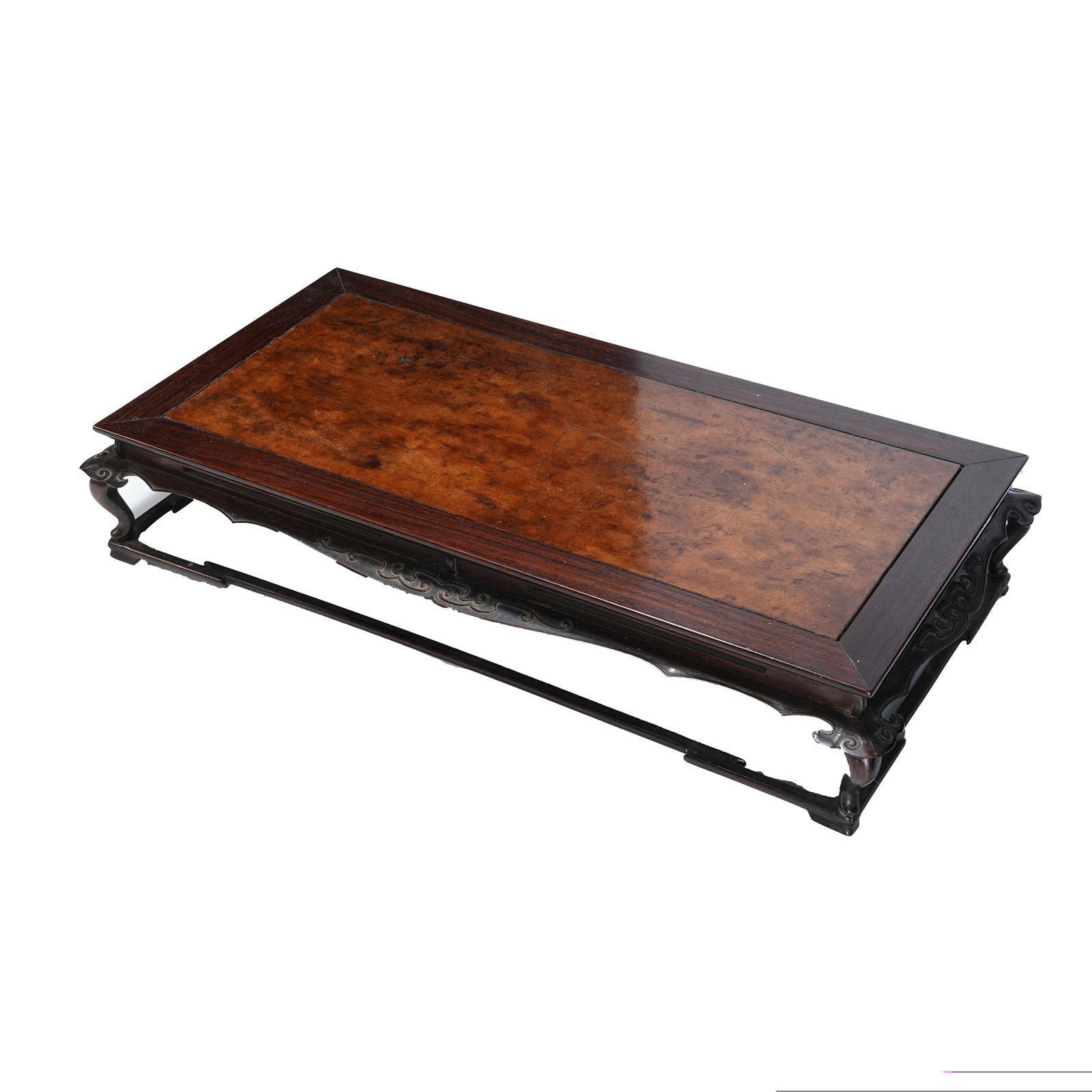 SUZHOU-STYLE REDWOOD INLAID BURL WOOD STUDY STAND, QING DYNASTY (1 of 10)